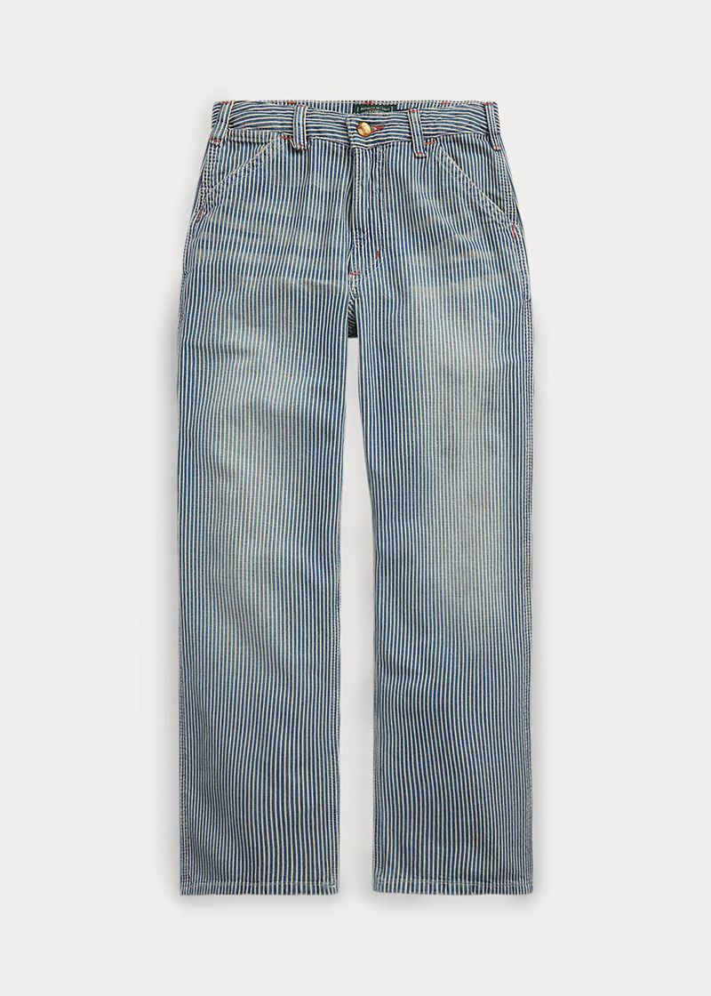 Pantalones Ralph Lauren Niño 6-14 Años Striped Denim Carpenter Chile Azules TEKQC-5078